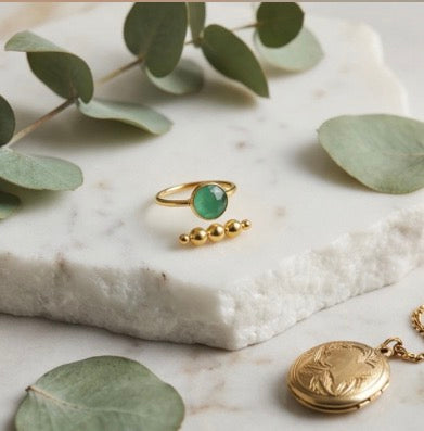Elira Green Onyx Ring