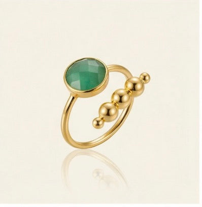 Elira Green Onyx Ring