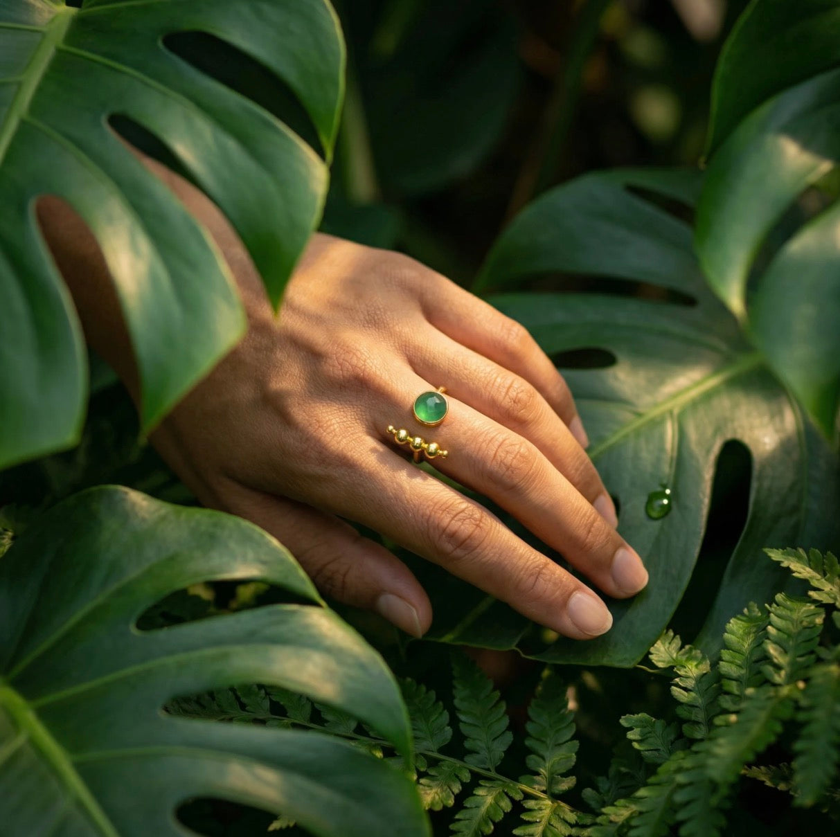 Elira Green Onyx Ring