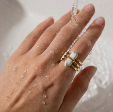 Aria Howlite Statement Ring