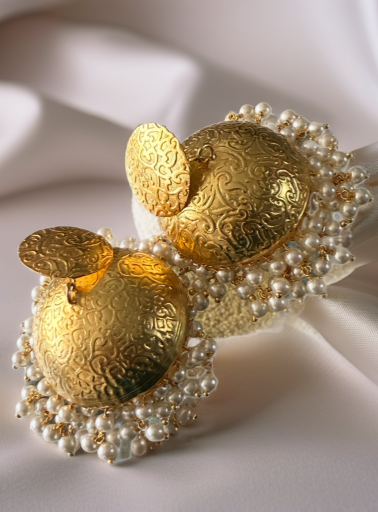 Lustrous Pearl Jhumkas