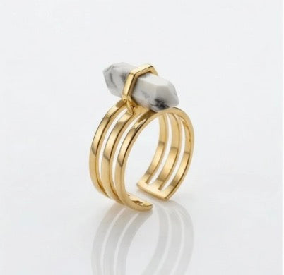Aria Howlite Statement Ring
