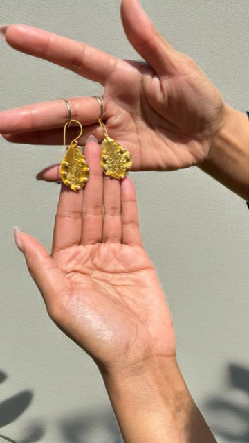 Pearl Dew Leaves Earrings